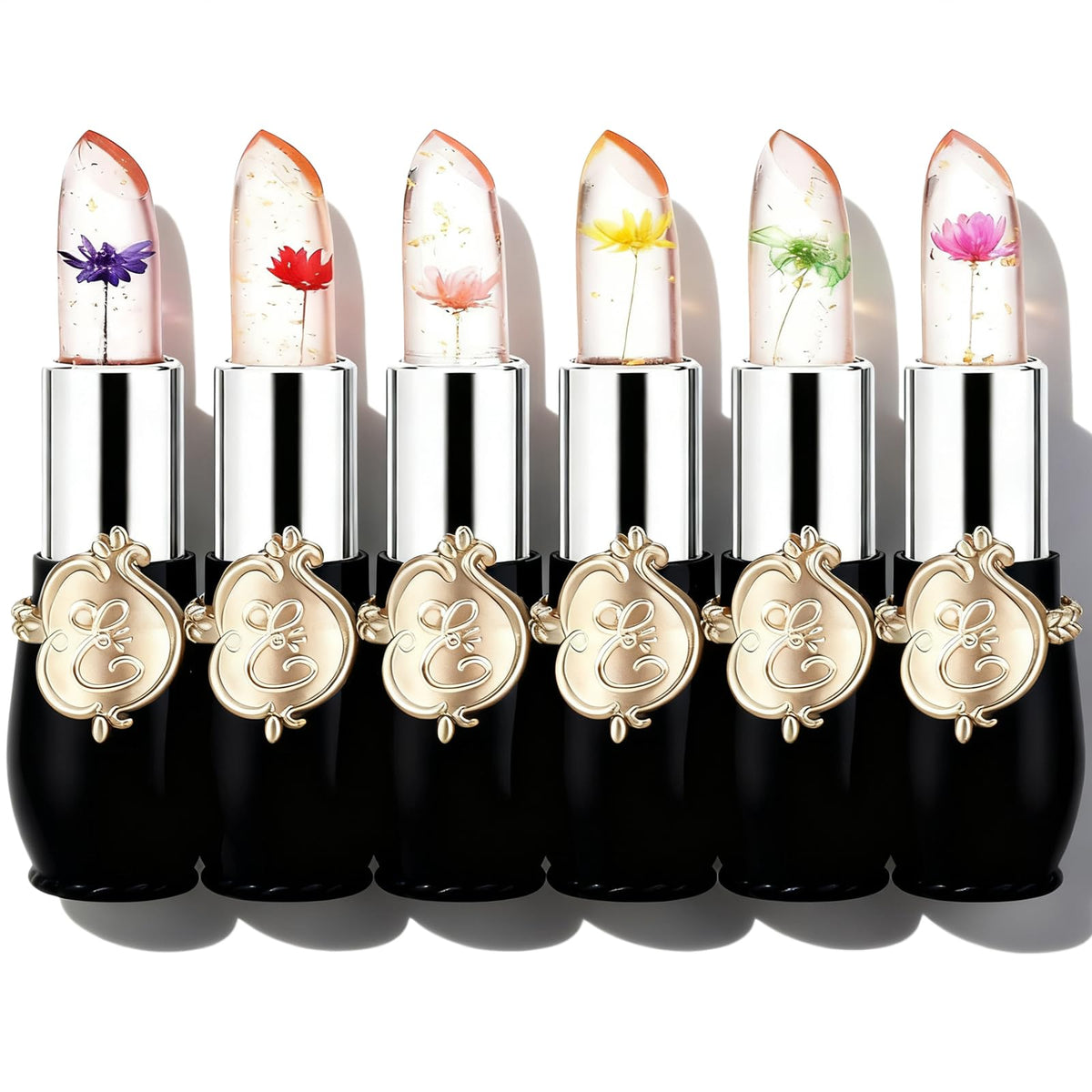 Firstfly pack seis labios gel cristal flor, acabado brillante y cómodo.
