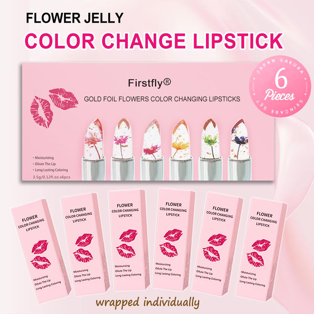 Firstfly waterproof long-lasting lipstick six-piece set offers all-day moisture.
