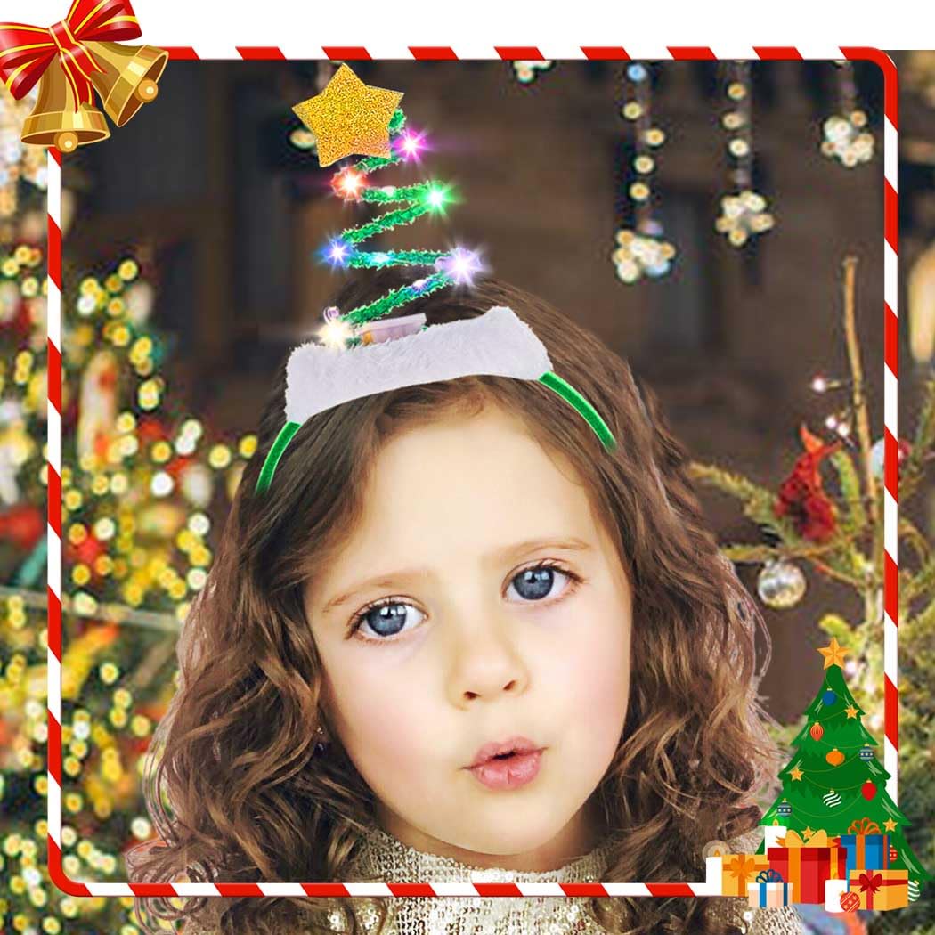 Firuilo elastic-fit Christmas headband fits most women comfortably