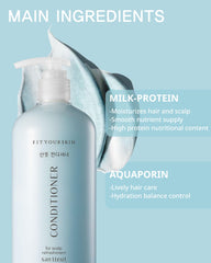 FIT YOUR SKIN SAN TTEUT label closeup showing ingredients like milk protein and mint