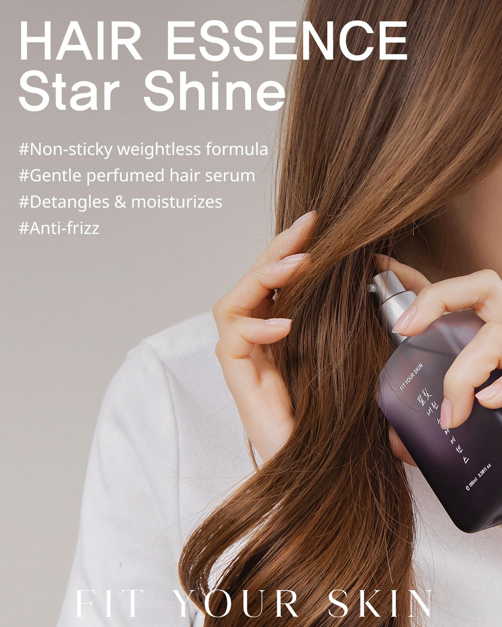 FIT YOUR SKIN Star Shine application demonstrating quick absorption and non-greasy finish.