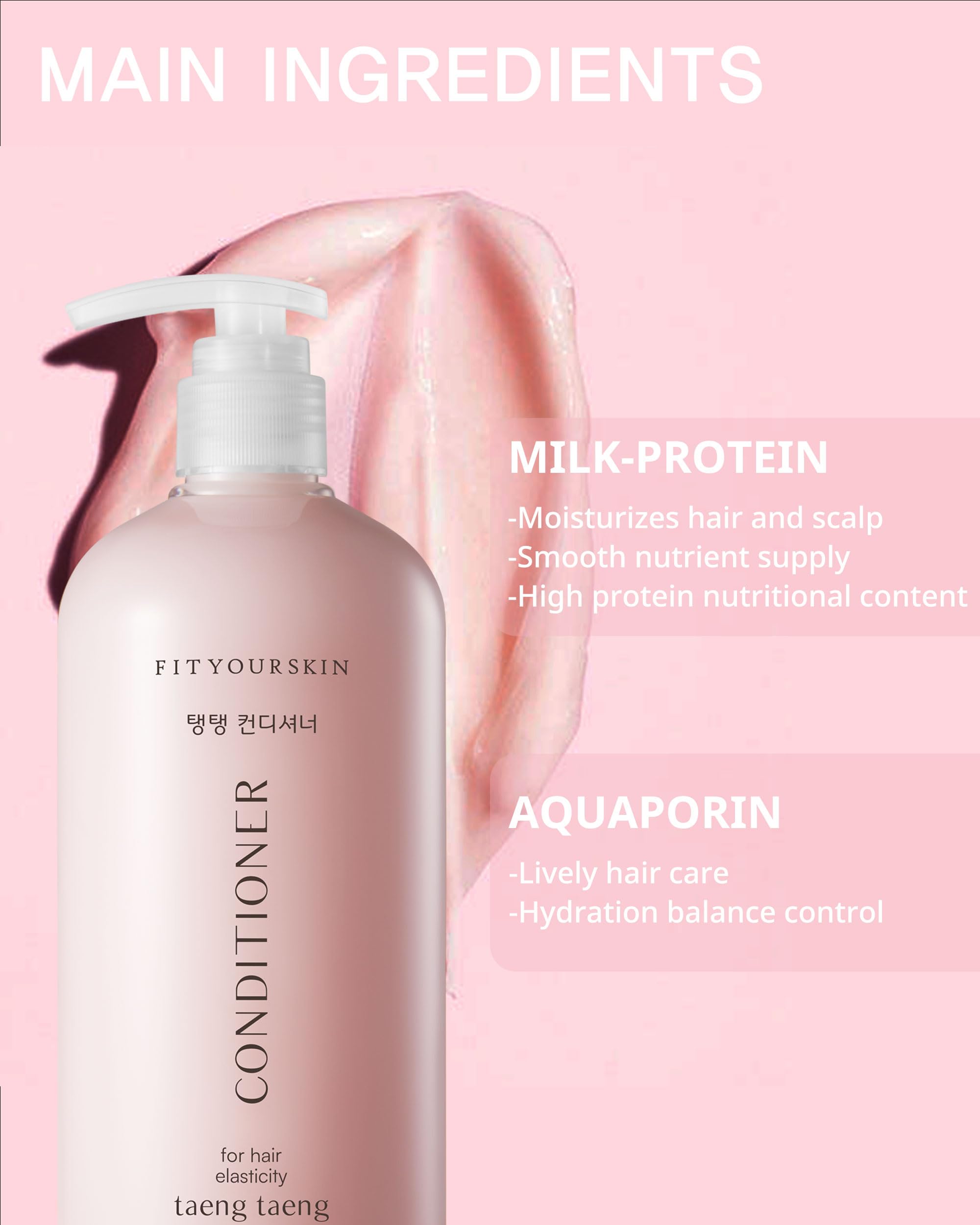 FIT YOUR SKIN TAENG TAENG keratin protein formula label for hair strength.