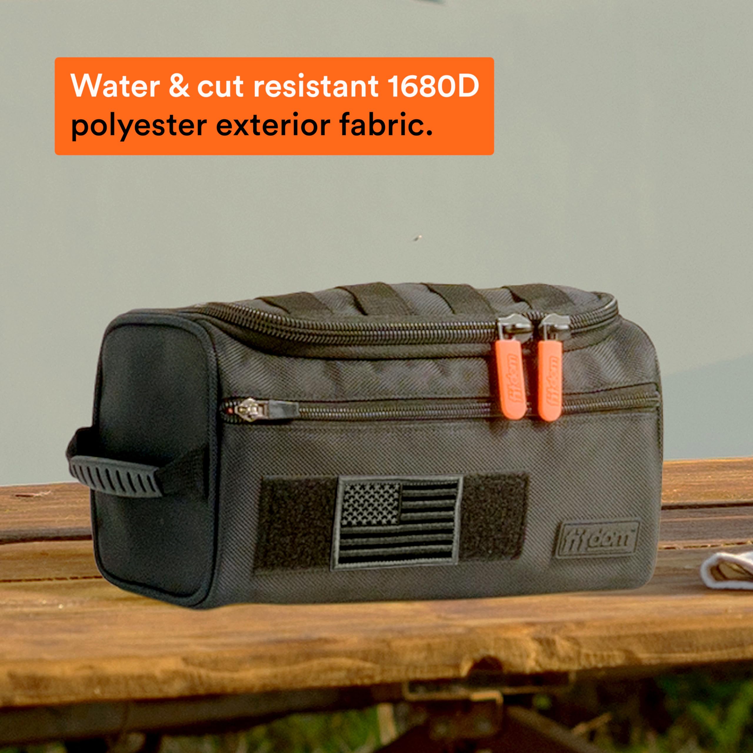 Fitdom hanging toiletry bag 10x5x5 inch size fits grooming essentials
