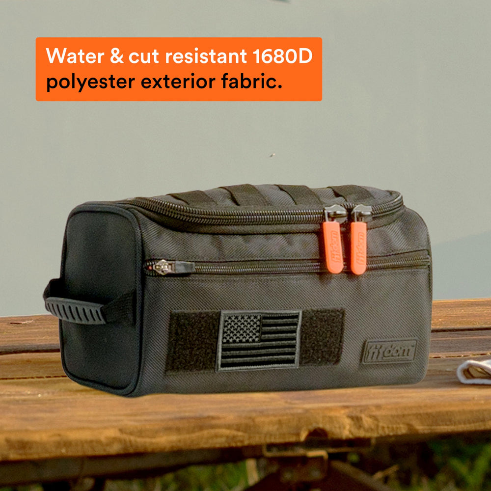 Fitdom hanging toiletry bag 10x5x5 inch size fits grooming essentials