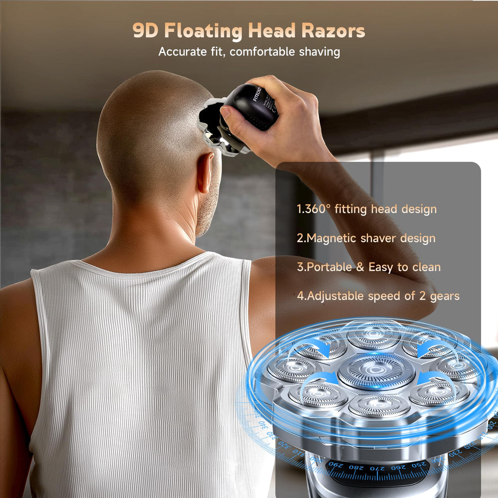 FITECHZY magnetic detachable head enables quick, hygienic cleaning