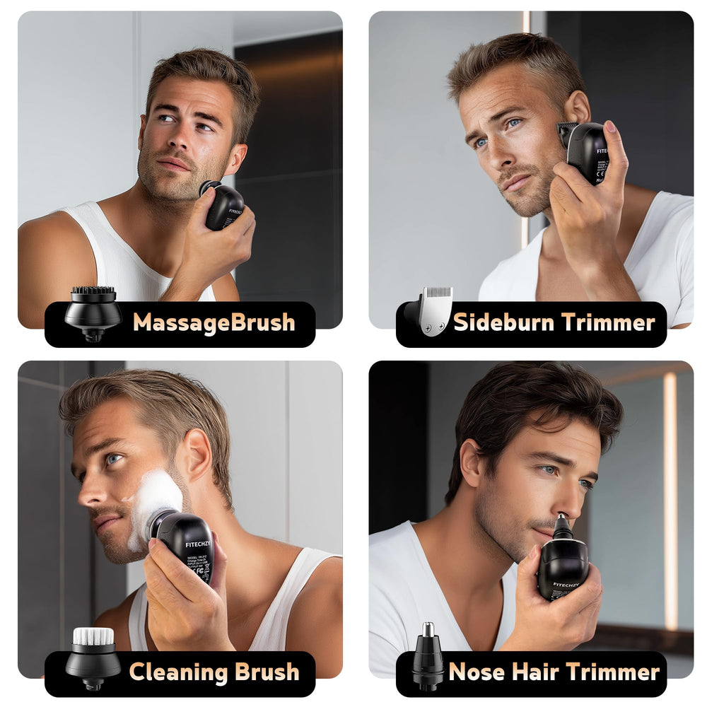 FITECHZY nose and ear trimmer with massage brush for grooming