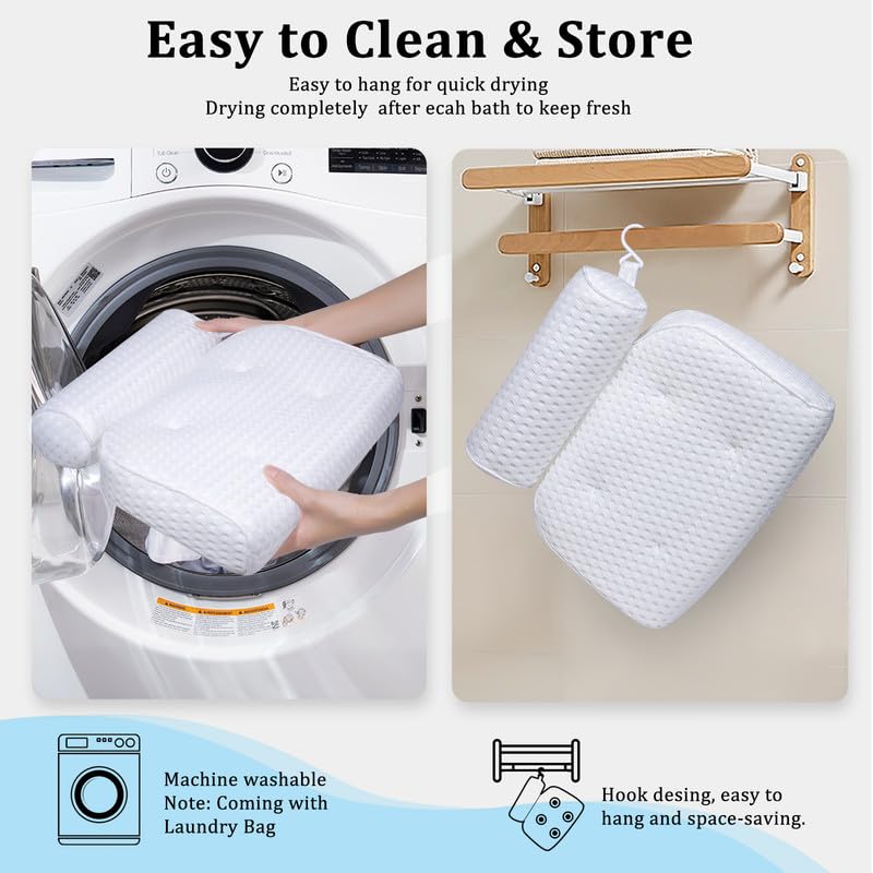 Fitheaven bath cushion is easy to clean and quick to air dry.