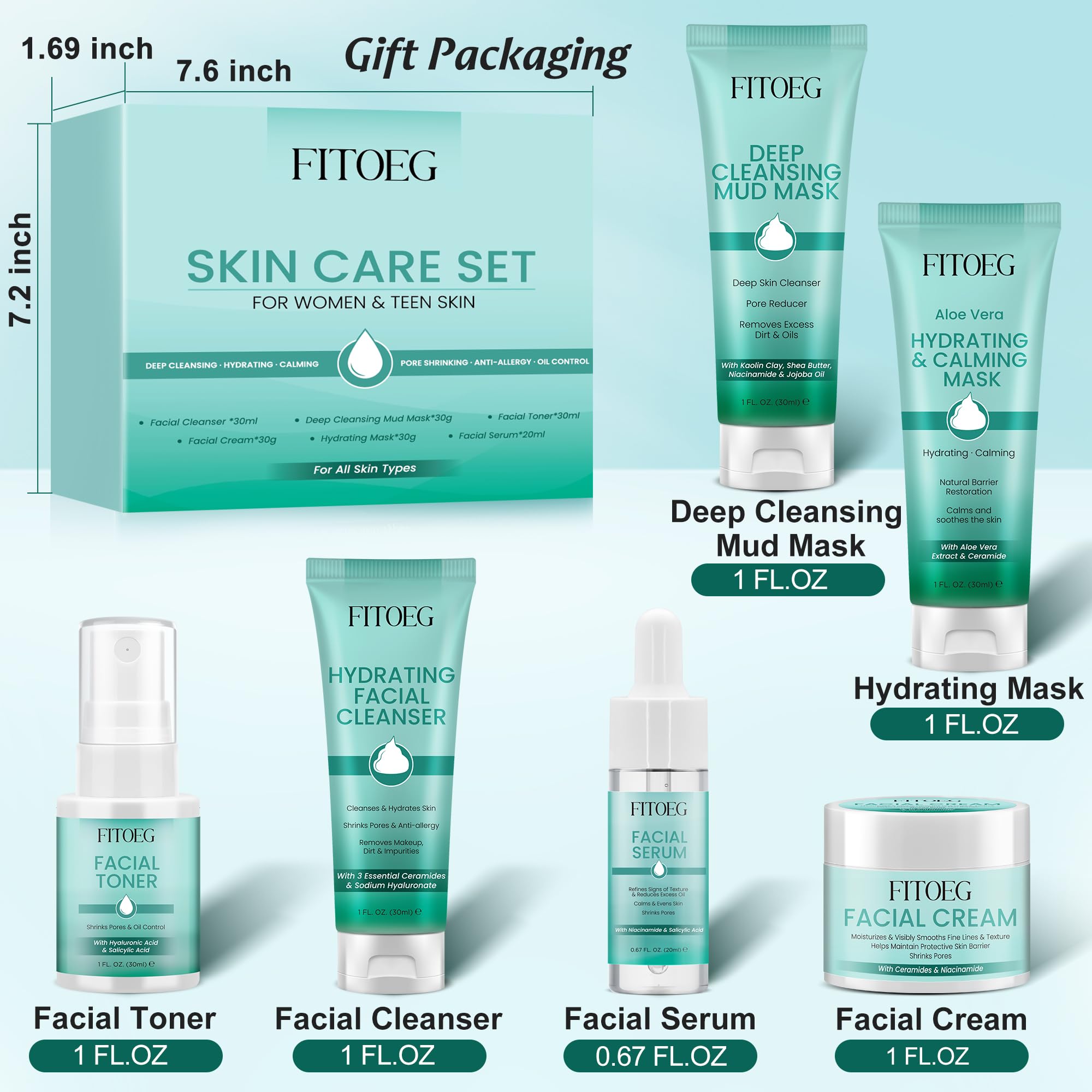 FITOEG skincare-kit-packaging: travel-friendly packaging for on-the-go routines