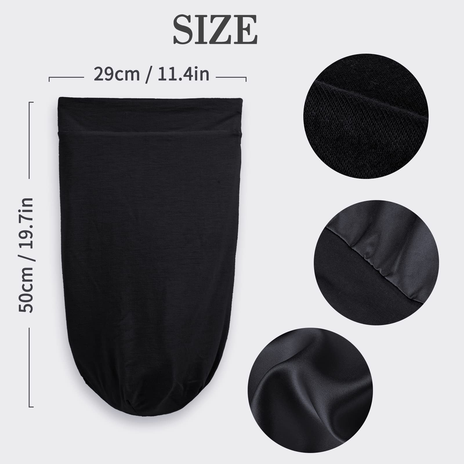 Fittia Long XL Silk Satin Bonnet suitable for workouts and daily wear.
