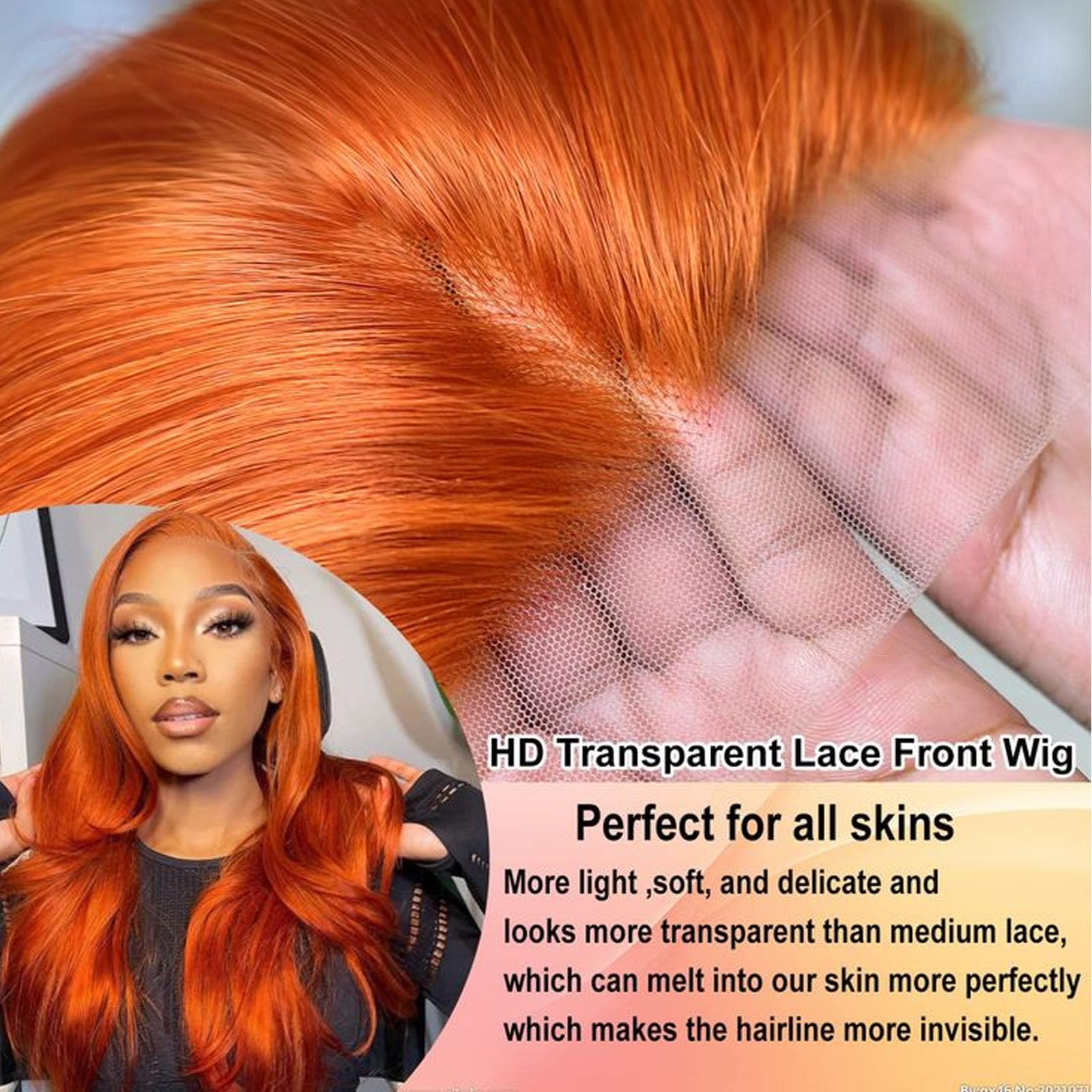 Fiumer Ginger Wig 180% density for fuller style