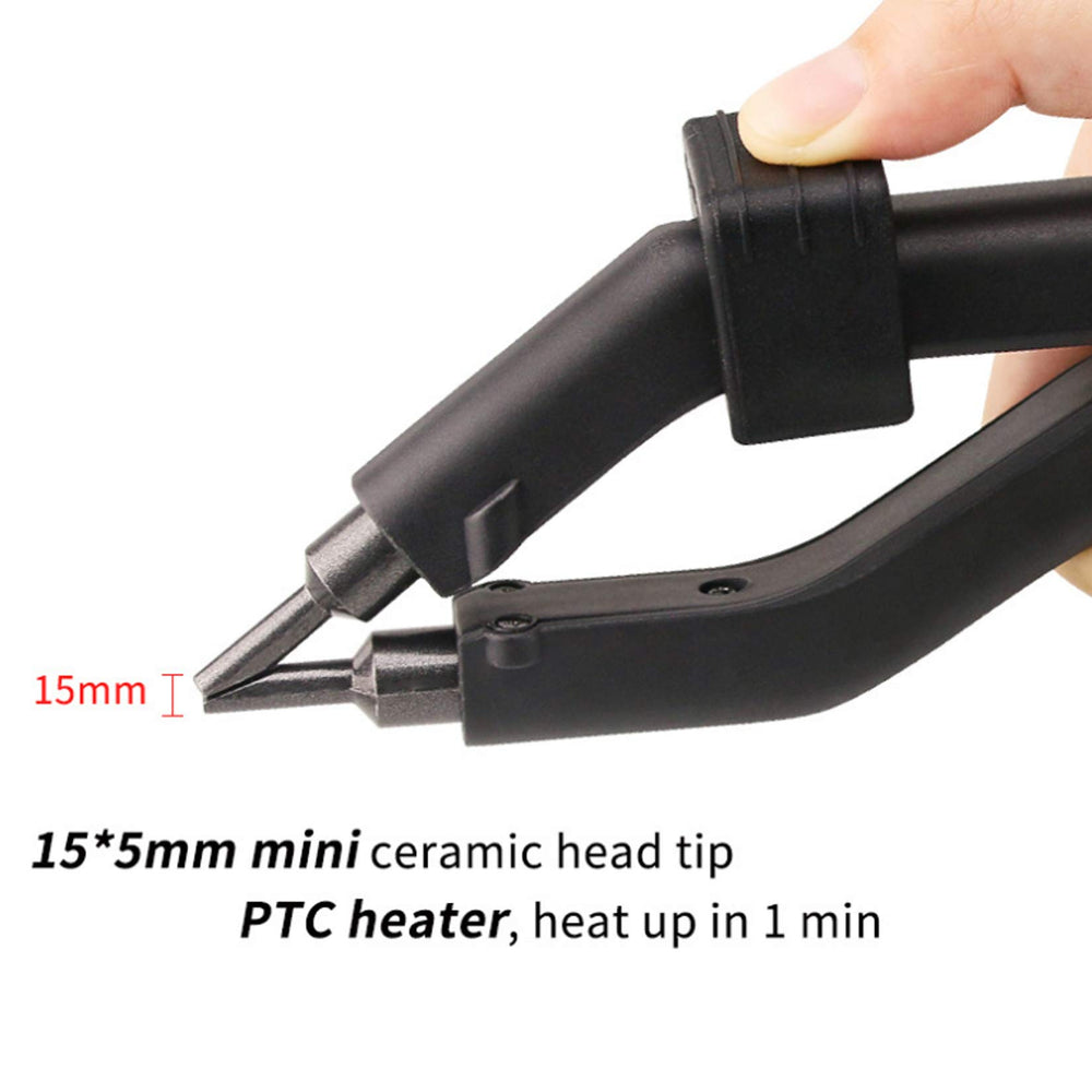 Fiunkes Heat Hair Connector temperature dial demonstrates adjustable 100-220°C control.
