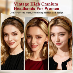 five-pcs zig-zag-headbands high-cranium design lifts hair