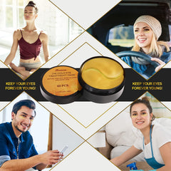 Fivewan 24k gold under-eye patches on-eye area for hydration during daily routine