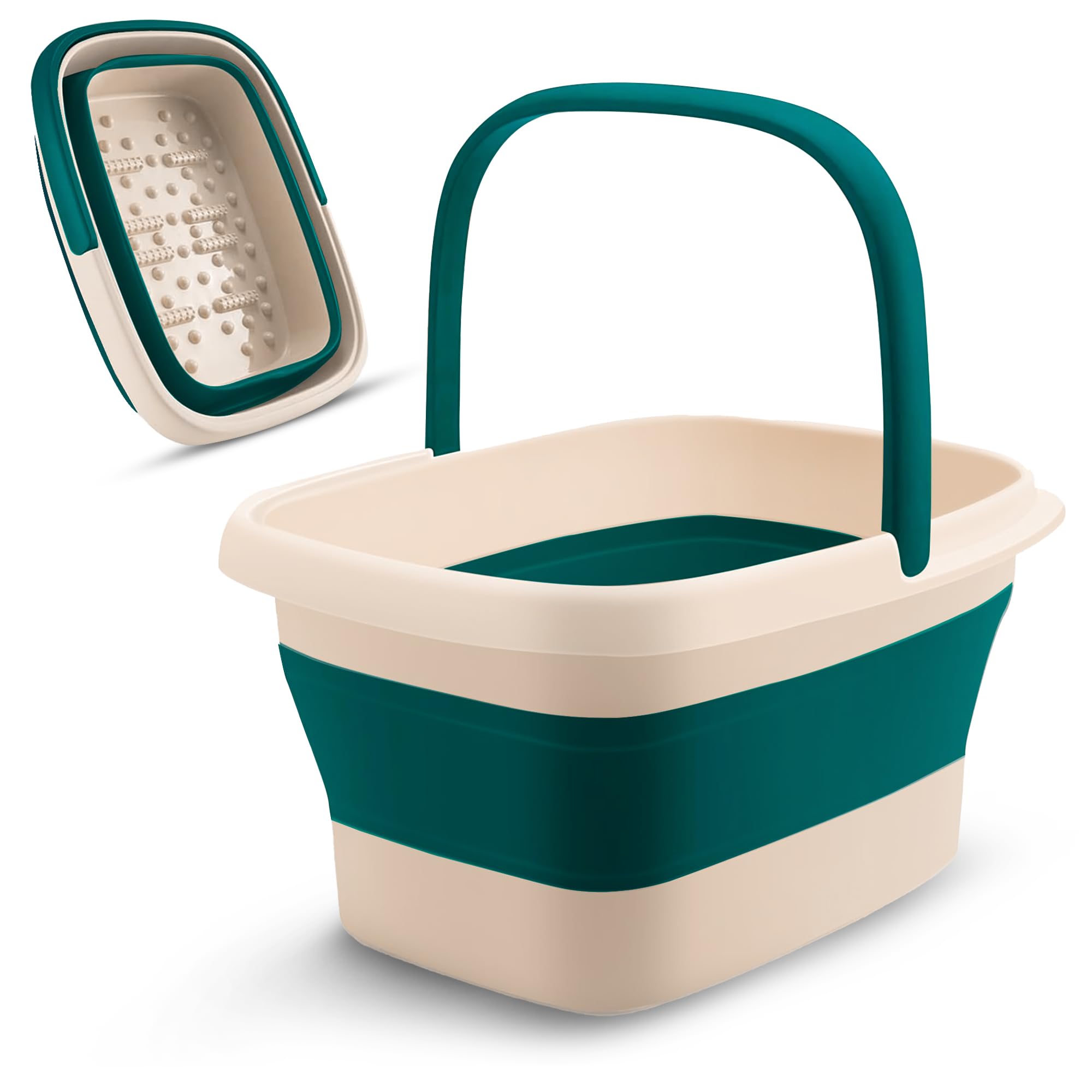 FIVONA collapsible foot bath basin used for relaxing foot soak session.