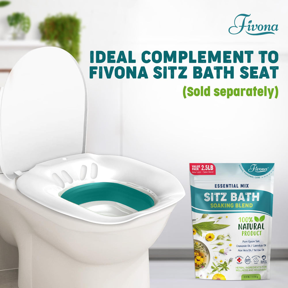 FIVONA perineal-area care image shows soothing soak for comfort and quick refresh