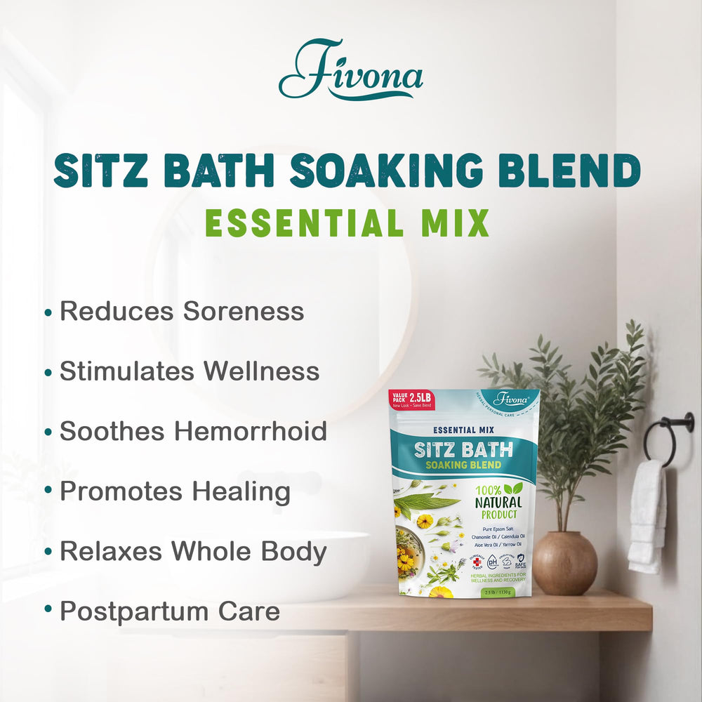 FIVONA sitz bath bowl with salts lets you experience soothing soak at home