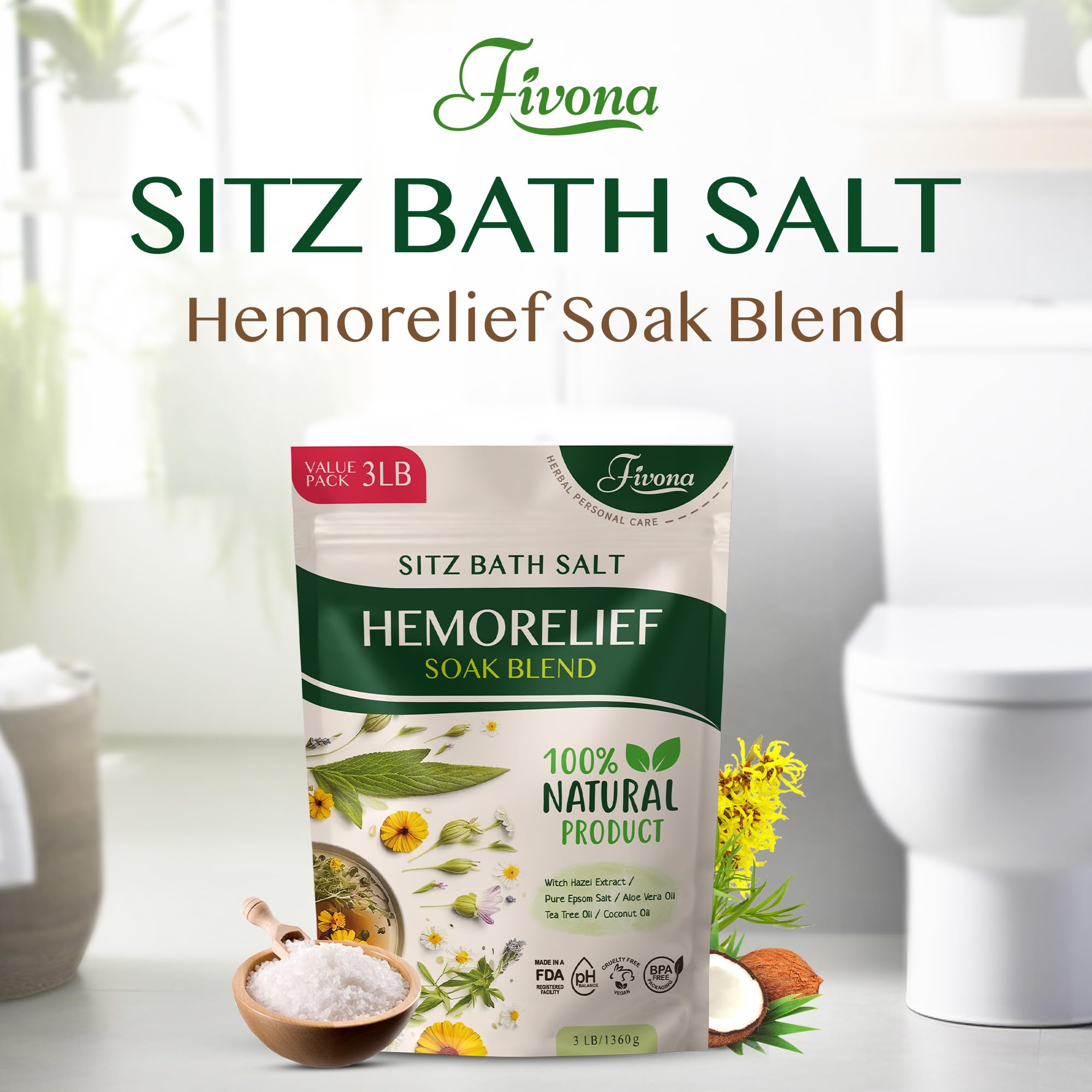 FIVONA salts in water highlight soothing soak and potential relief