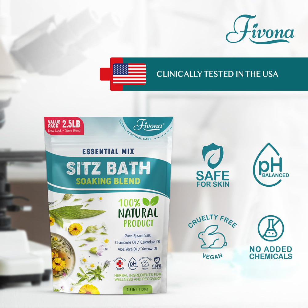 FIVONA sitz bath salts open bulk bag highlights ready-to-use bath soak convenience
