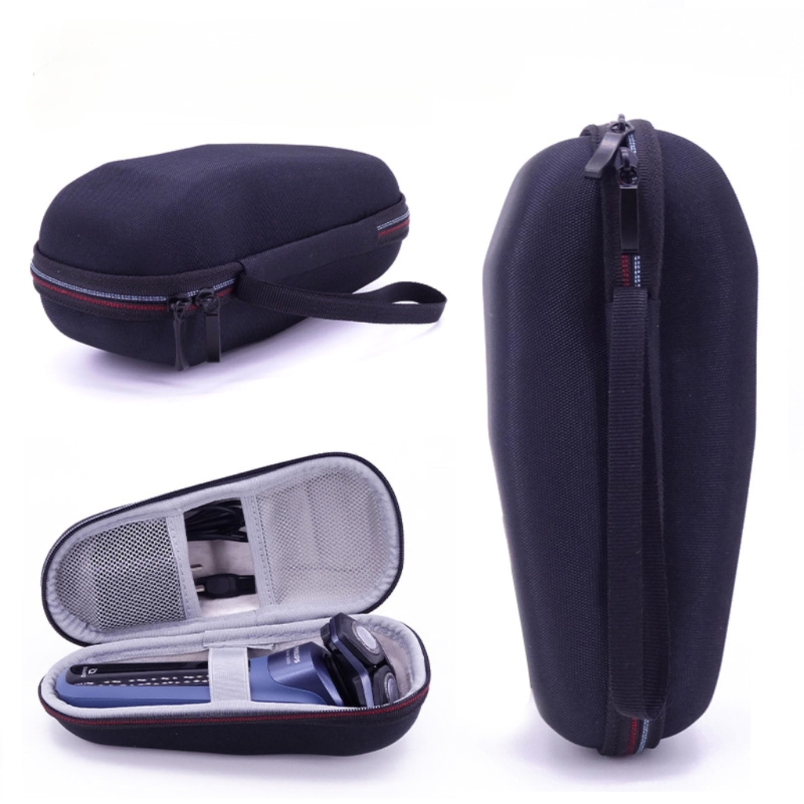 Fivoras razor hard case front view shows compact travel protection for a Philips Norelco shaver