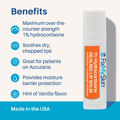 FixMySkin lips after application show lasting soothing relief from weather-affected skin.
