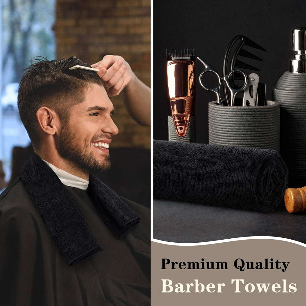 FIXSMITH Salon Towels black towel in use in spa or gym