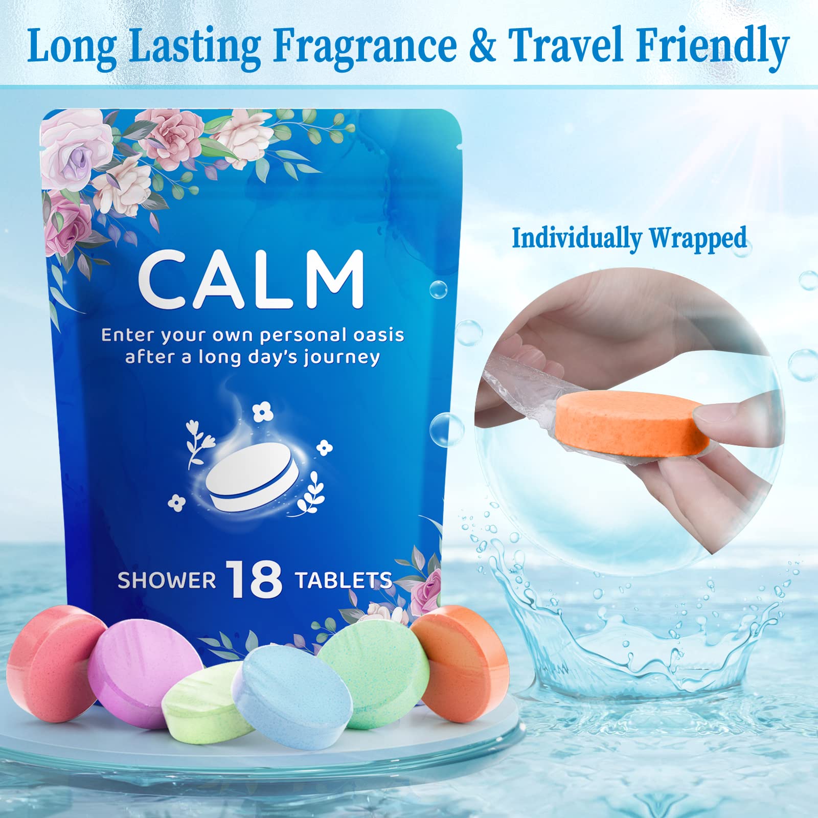Fizzgarden 18-pack variety colors scents for easy selection during morning showers.