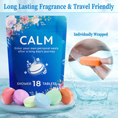 Fizzgarden 18-pack variety colors scents for easy selection during morning showers.