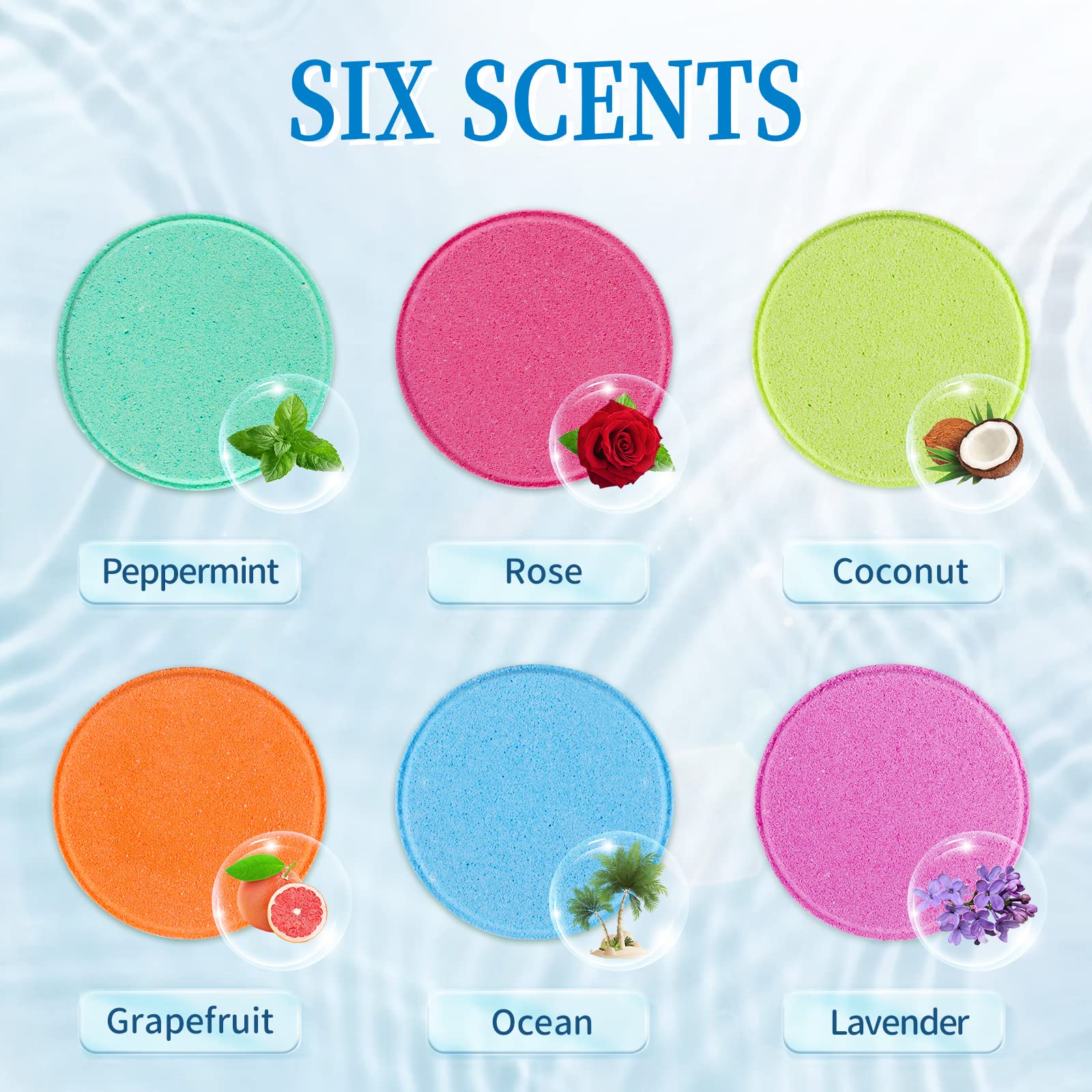 Fizzgarden shower-steamer in shower demonstrates quick fragrance release while you rinse.