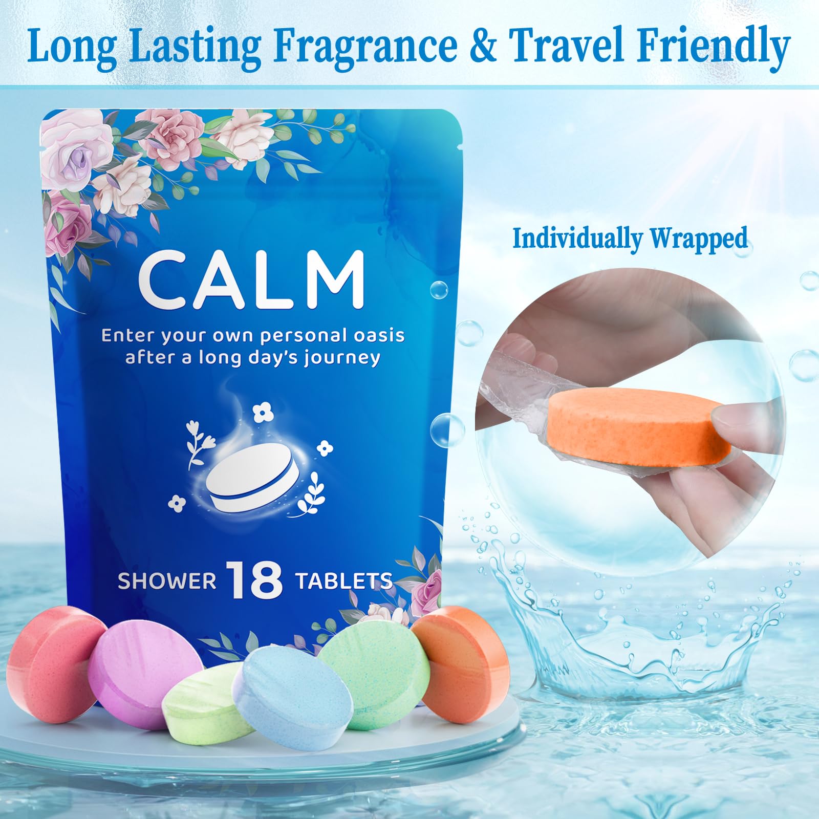 Fizzgarden lavender color packaging showcases calming aroma for shower moments