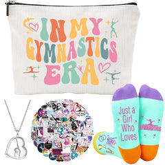 FJHAIY gymnastics makeup bag with vibrant 3D print design for travel and storage