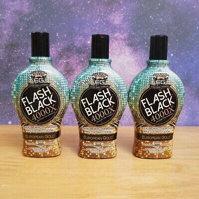 Flash Black European Gold golden glow suggests rich color and nourished skin