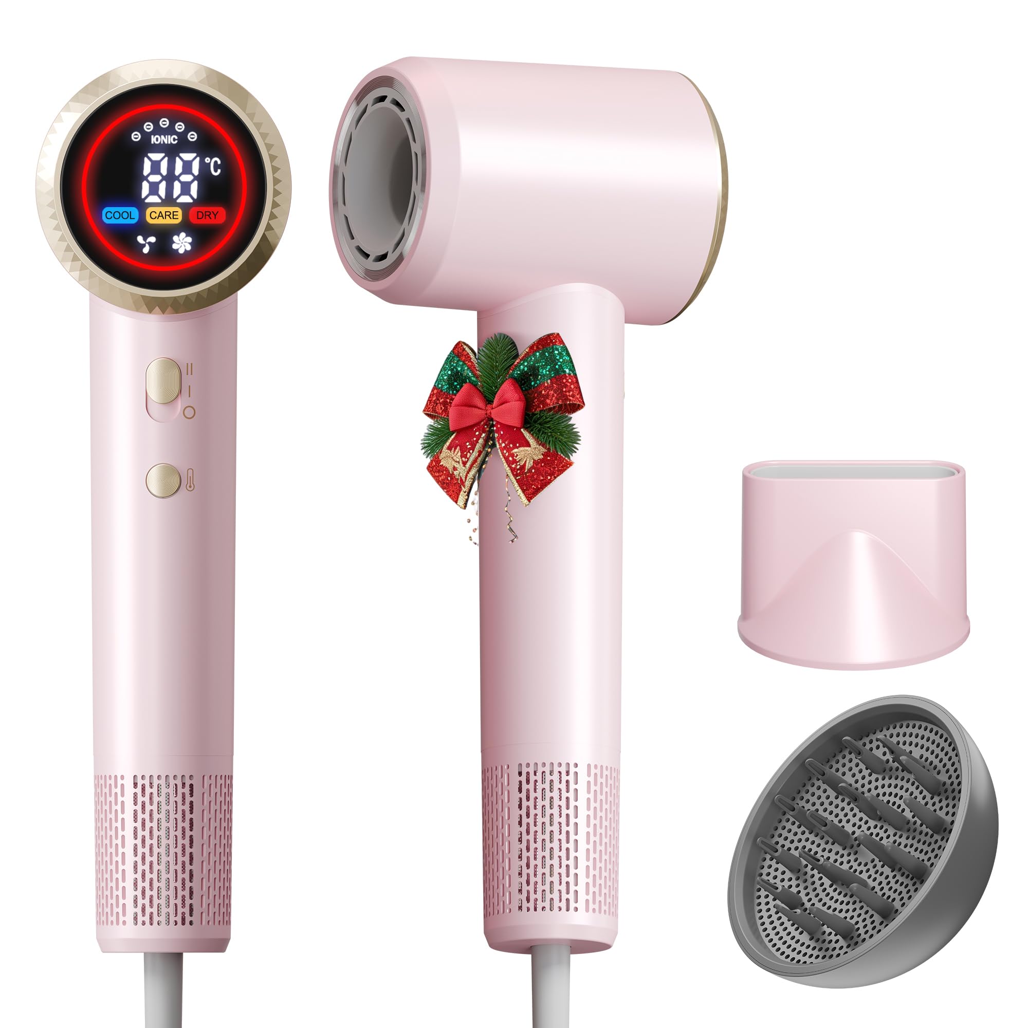 Flashbase hair dryer front view for easy home styling.