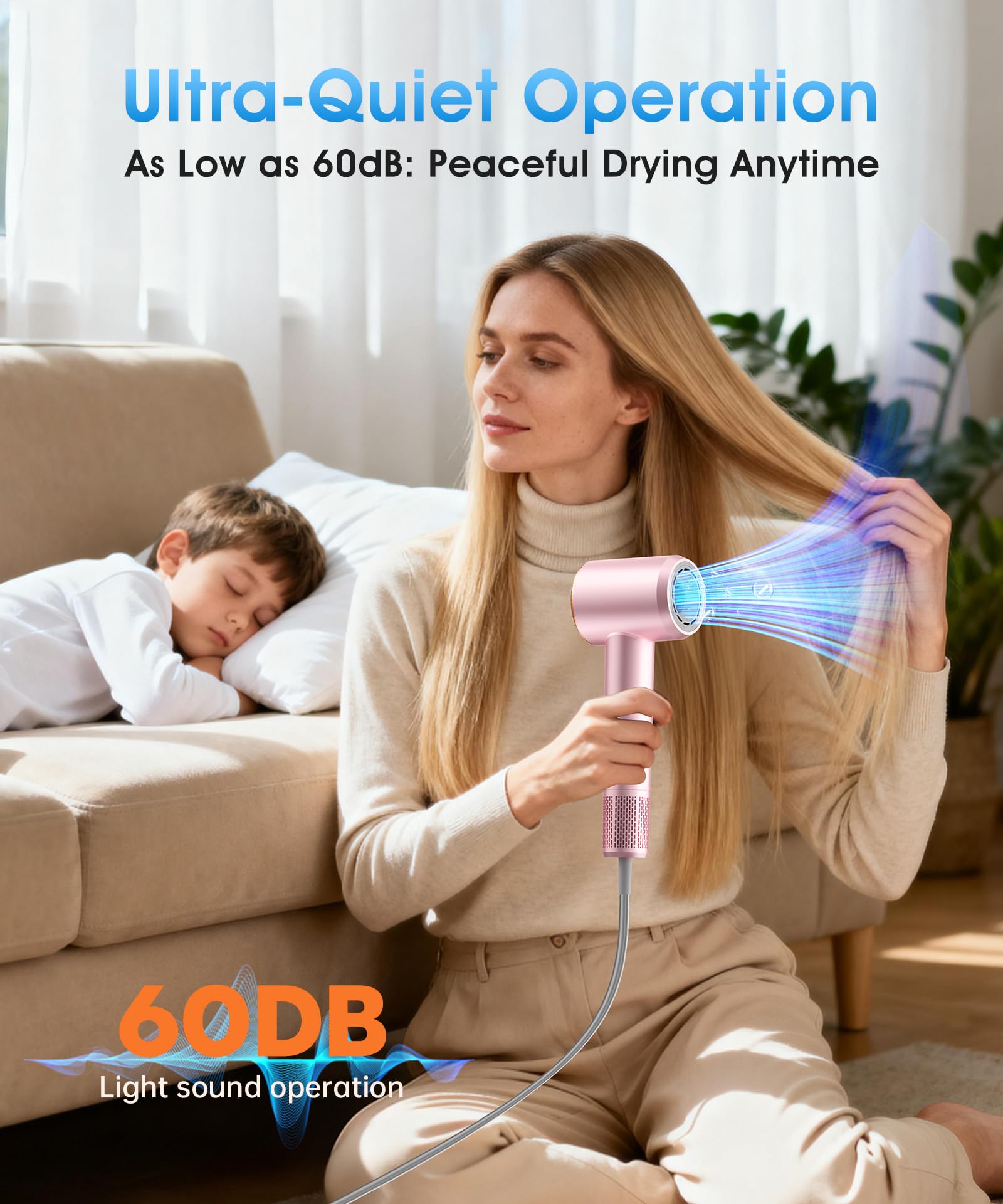 Flashbase hair dryer lightweight ergonomic design at 0.9 lb.