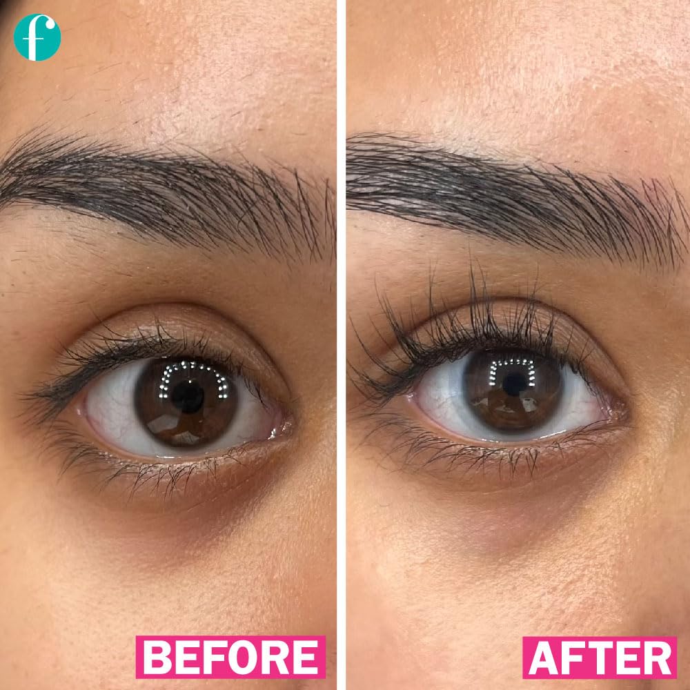 FLASHSERUM upper lash line application demonstrates clean, minimal serum use