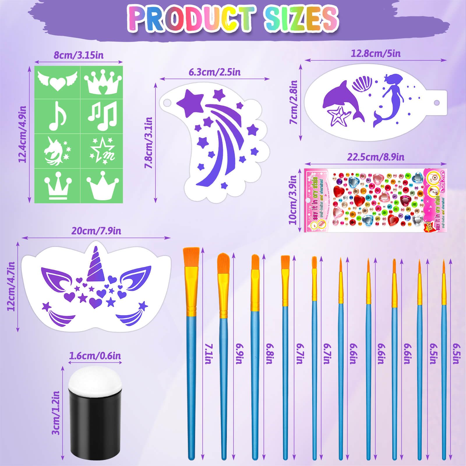 Flasoo tattoo template sheets kit for temporary body art