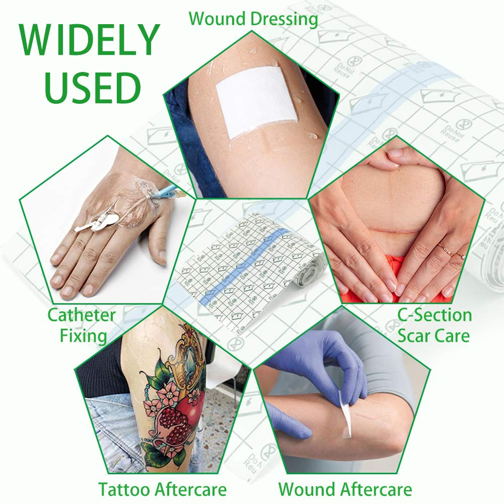 Flatoedu Tattoo Bandage Roll thin translucent layer keeps skin visible