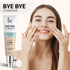 Luxe Blend swatch demonstrates color-infused pigments adapting to skin texture with 3D Skin Flex technology.