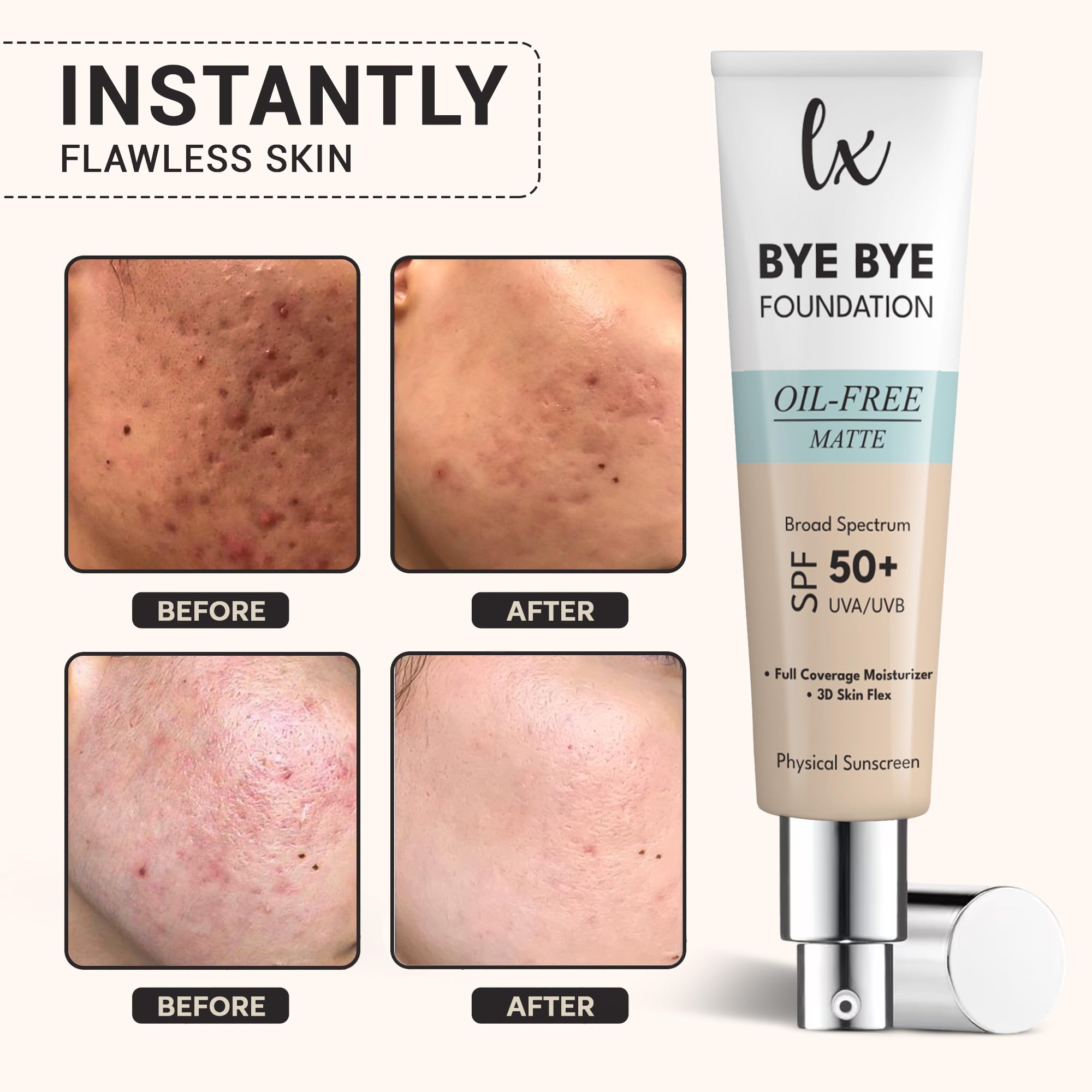 Medium shade bottle tailored for balanced skin tone and matte coverage.