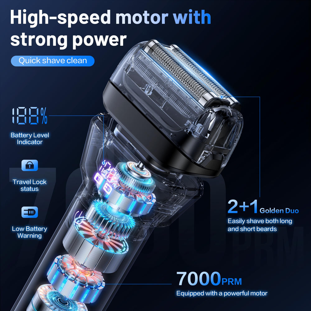 Fleaks Funly shaver USB-C fast charging for extended cordless use.