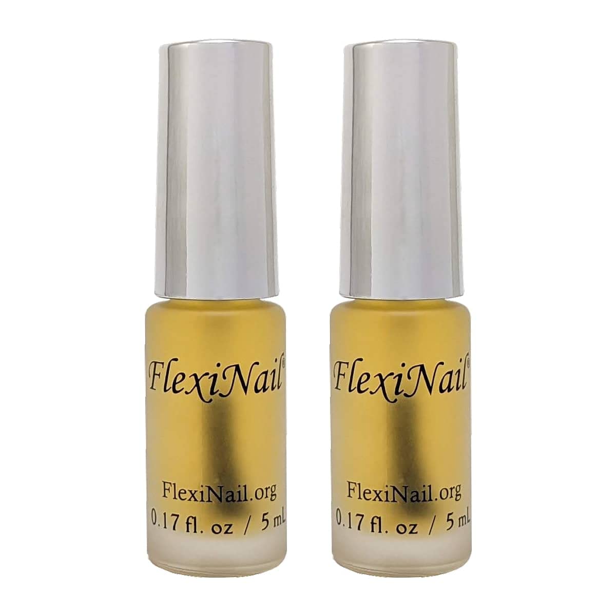 FlexiNail penetrating bottle-application shows easy daily conditioning for stronger nails.