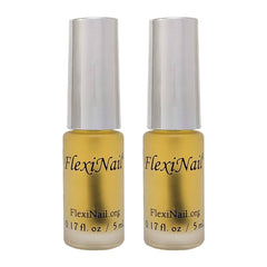 FlexiNail penetrating bottle-application shows easy daily conditioning for stronger nails.