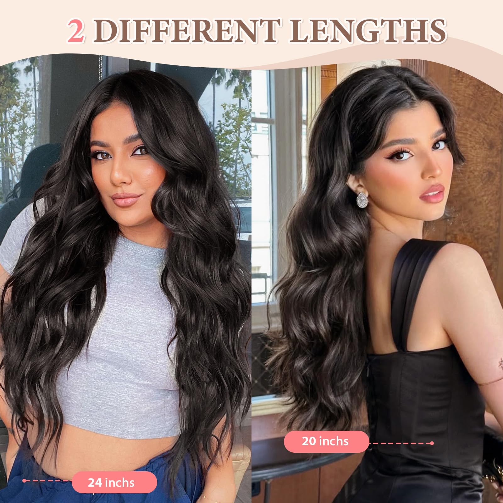 Fliace one-clip 2.2-inch wide weft for subtle enhancement.