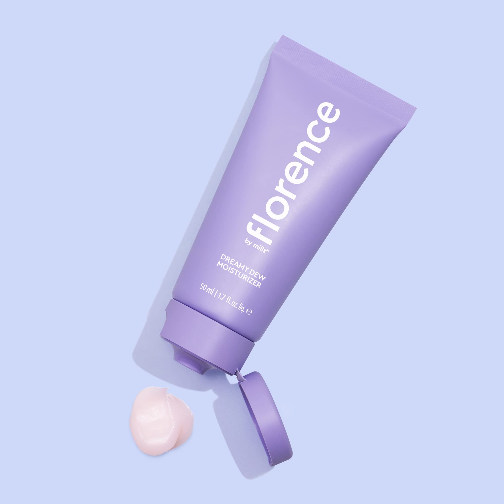 Florence by Mills Dreamy Dew Moisturizer texture swatch showing lightweight hydration