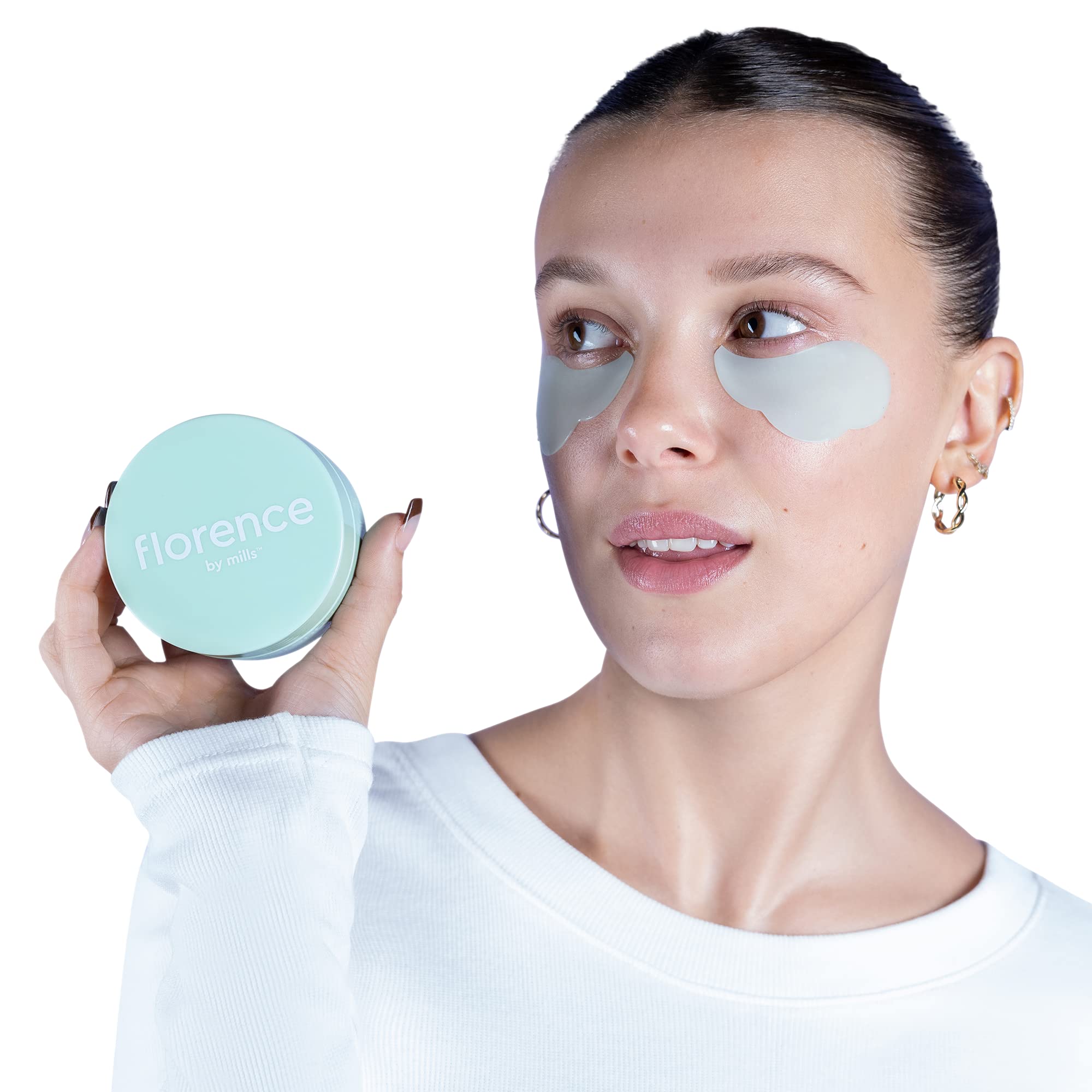 Florence by Mills green tea extract illustration emphasizing soothing, calm skin feel.
