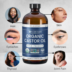 Florisan castor oil aiding skin hydration for a radiant complexion