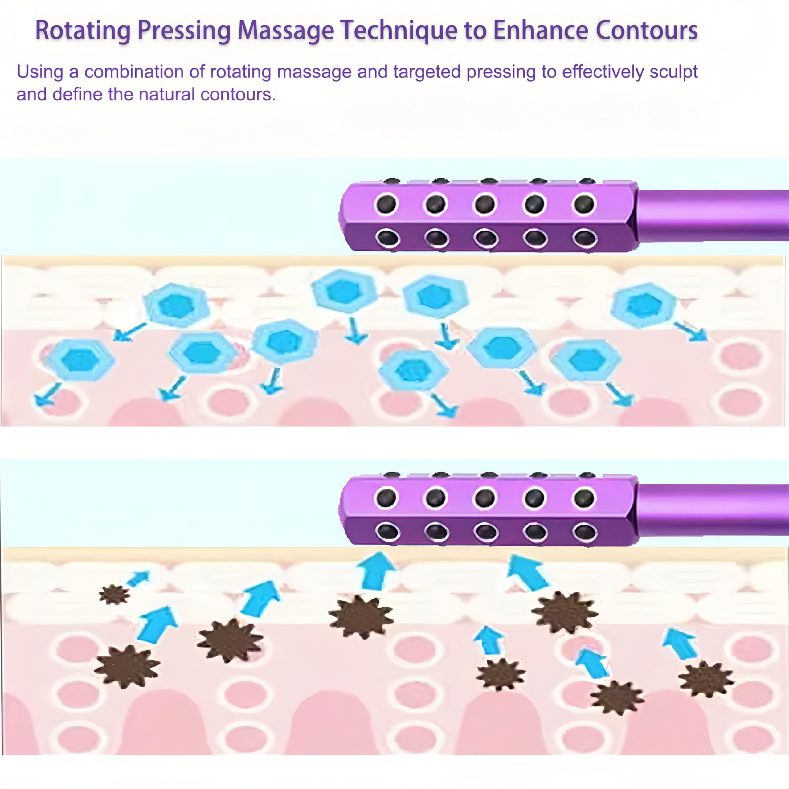 Floverkity Beauty Sculptor Roller enhances cream and serum absorption for hydrated skin.