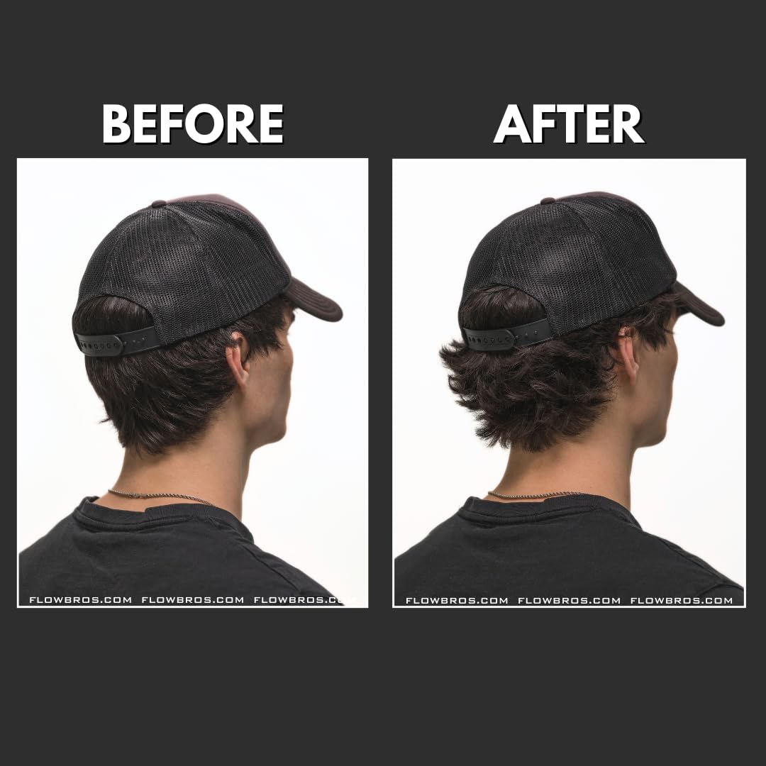 Flow Bros hair clay demonstrating strong hold without rigidity