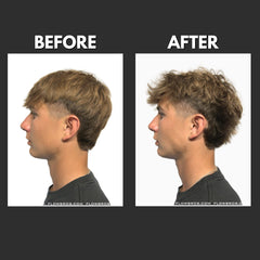 Flow Bros Sea Salt Spray hair texture demo highlighting beachy, voluminous waves
