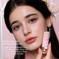 Flower Knows Butterfly Cloud Collar application closeup reveals smooth, lightweight moisture.