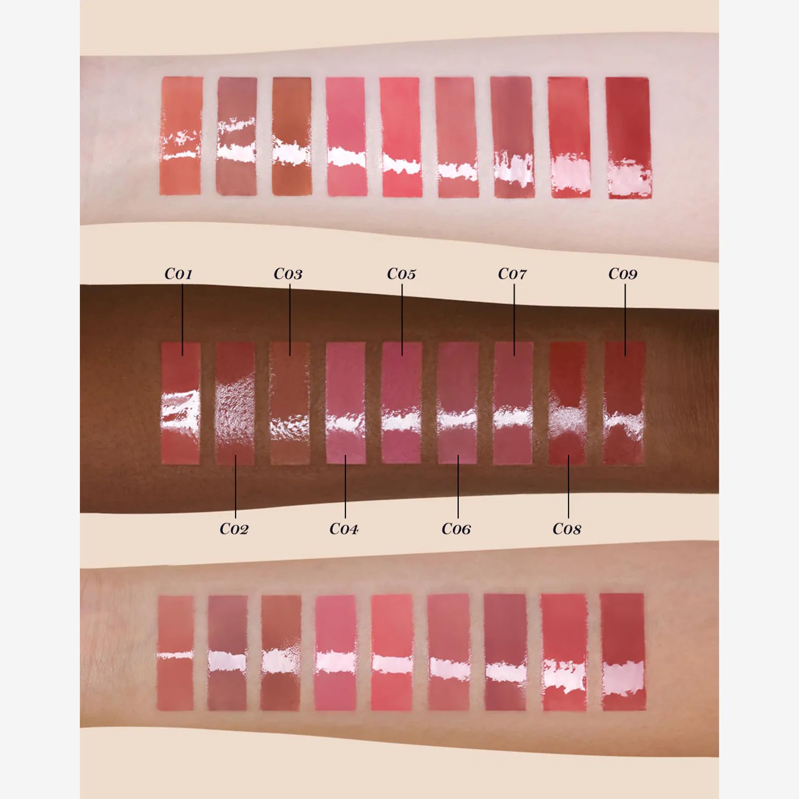 Flower Knows Cardamom dusty rose swatch shows wearable daily tint.